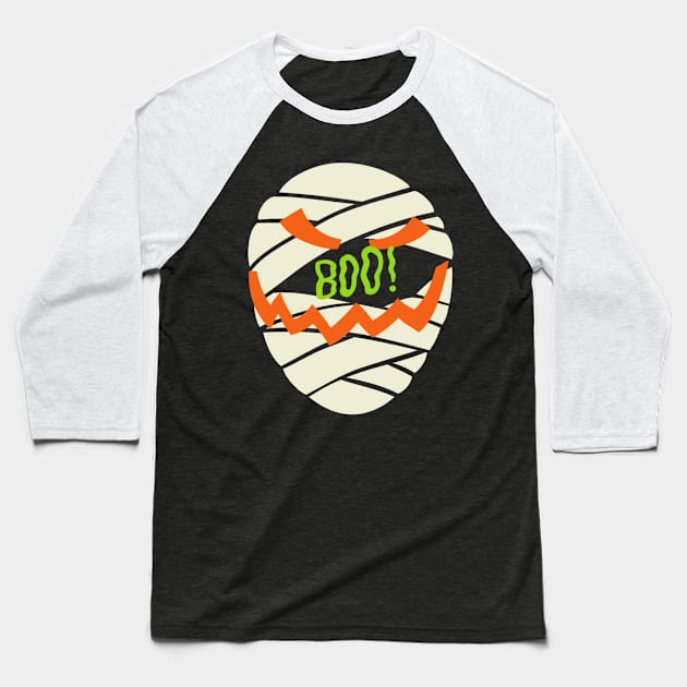 Spooky Mumie Baseball T-Shirt by DesignforMe